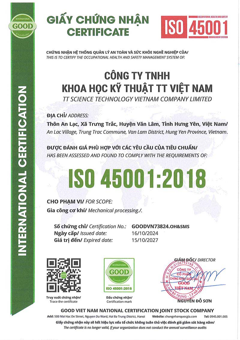 ISO 45001(Vietnam factory)